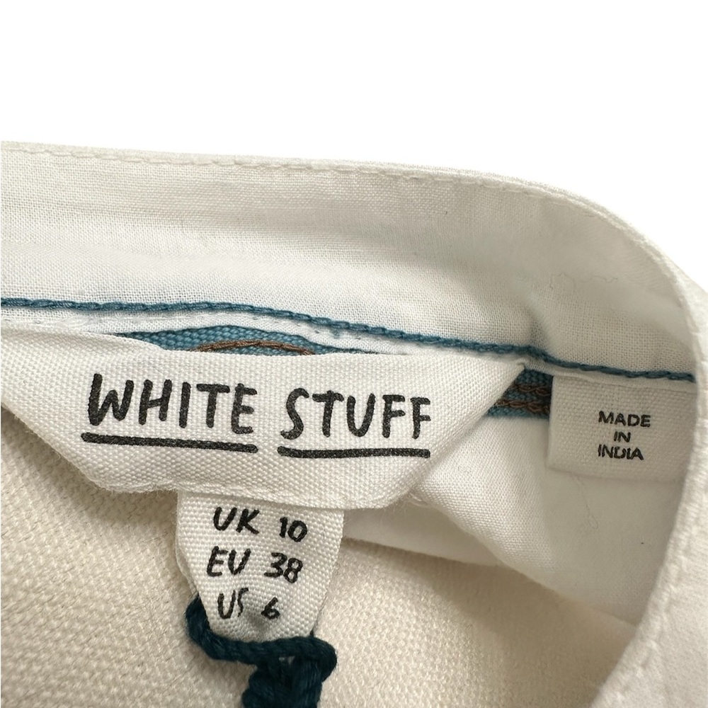 White Stuff Elisa Dobby Mix Top Pale Ivory Women’s US 6 Sample NWT - Picture 10 of 11